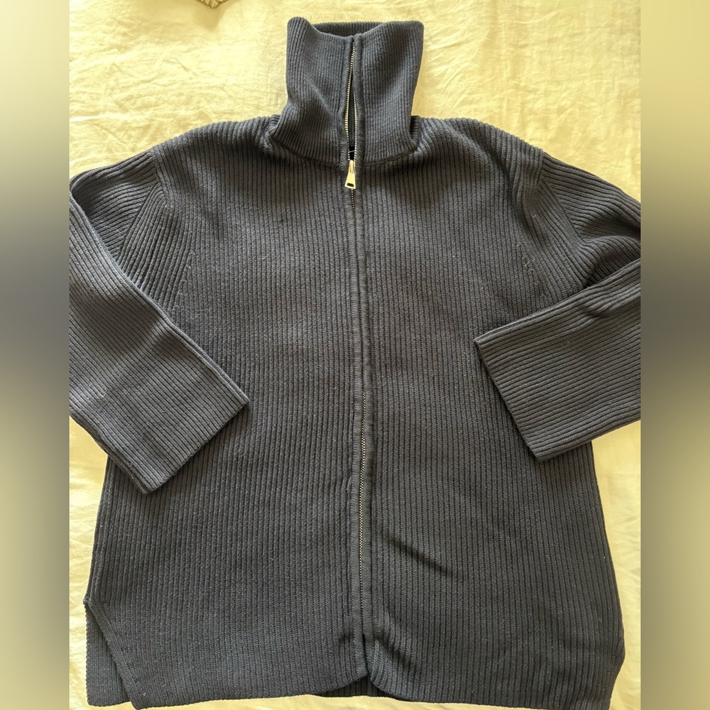 Zara Oversized Knit Zip Up